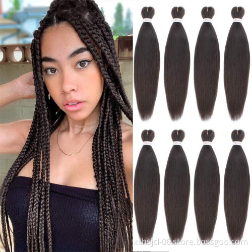 Synthetic Pre-stretched Braiding Hair Perm Yaki Braid Hair Bulk Jumbo Pre Stretched Braiding Hair Expression for Women